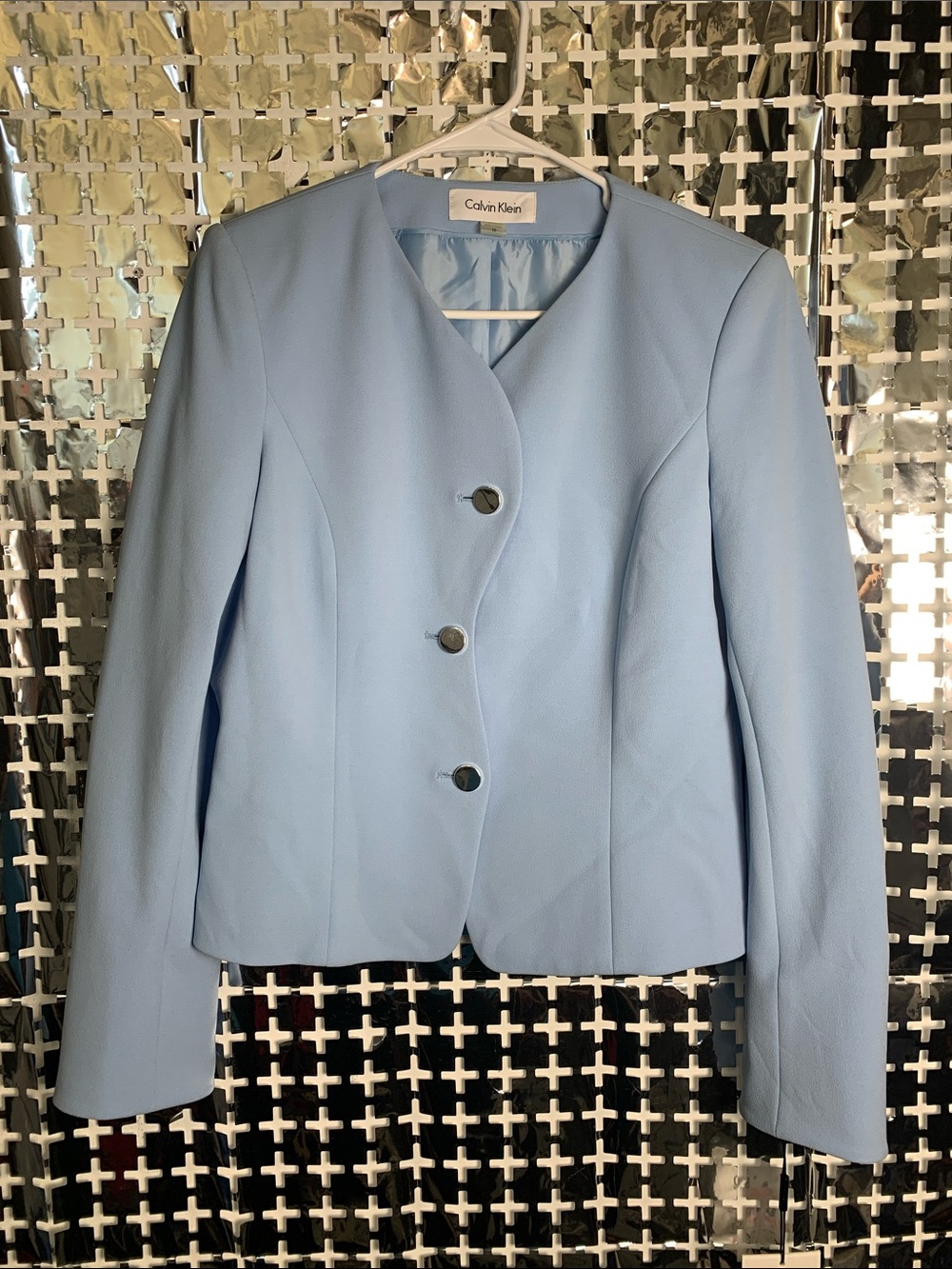 Calvin Klein Powder Blue Tailored Blazer
